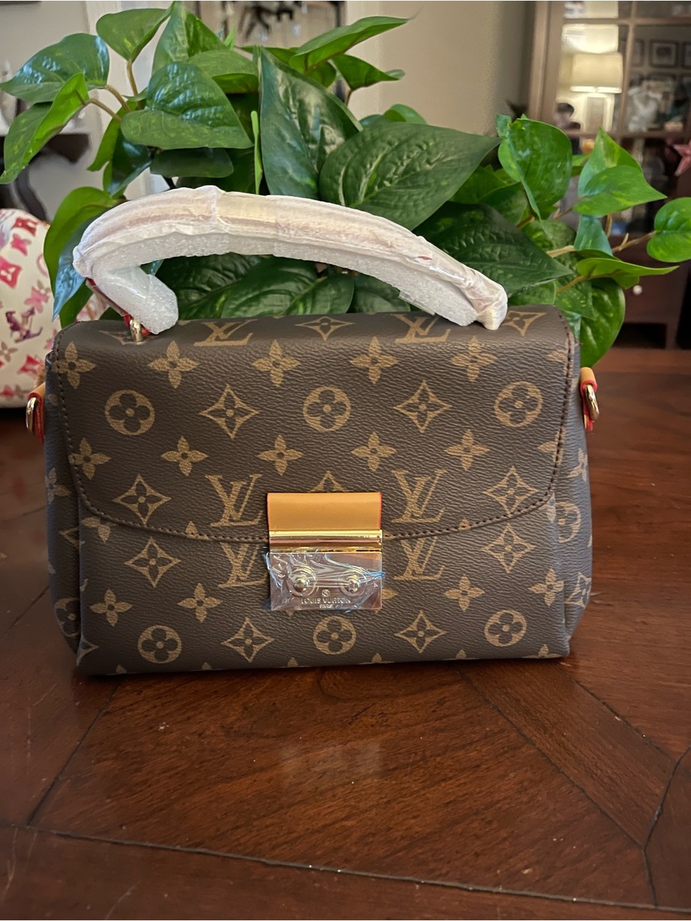 Brown Monogram Top Handle Bag